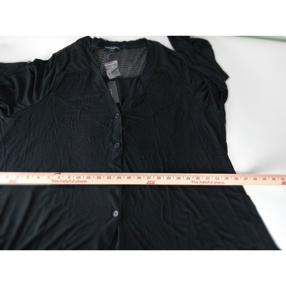 Cable & Gauge Womens Black Top Cardigan Long Sleeve Stretch Size 3X Plus - Picture 10 of 13